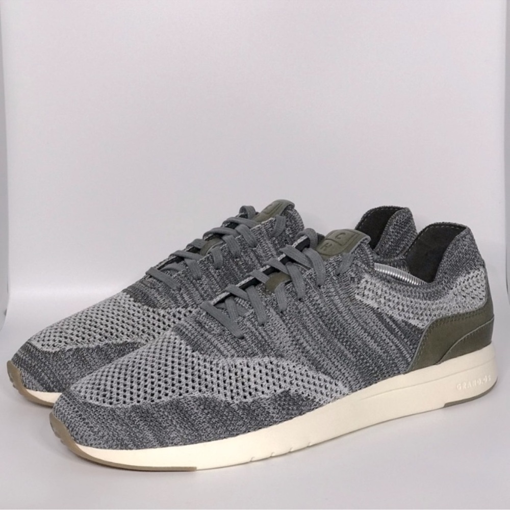 Men’s Cole Haan GRANDPRO runner STITCHLITE knit sneakers shoes grey heather s 12